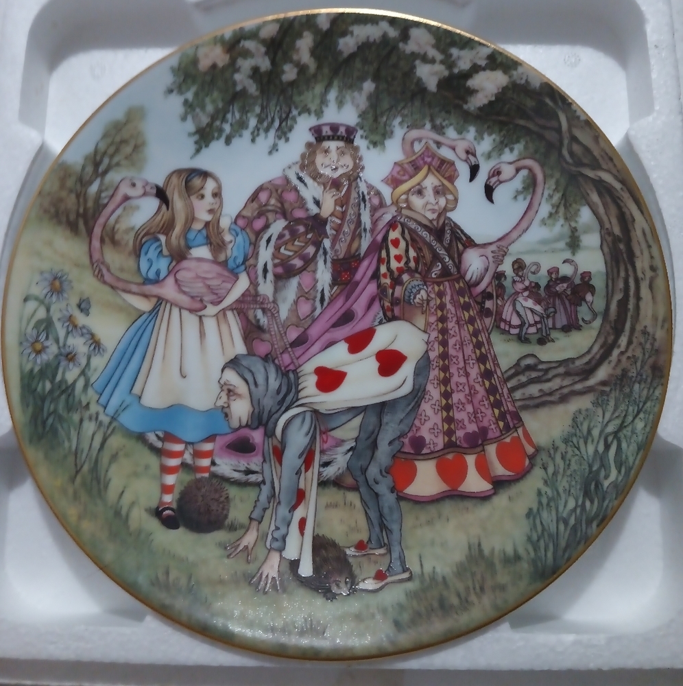 1981 Vintage Plate Limited Edition--Alice and the Game of Croquet